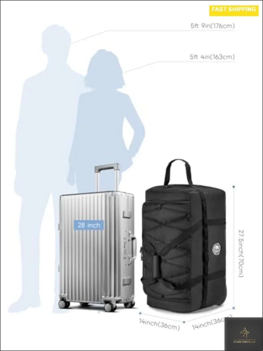 100L Rolling Foldable Duffle Bag, Heavy Duty Oxford Travel Duffel with Wheels,